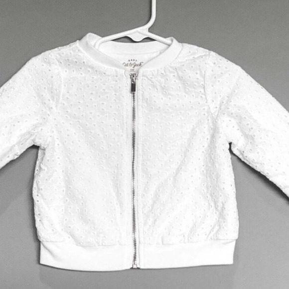NWT Case Pack of 12 Baby Girl Eyelet Bomber Jacket 6-9 M - Picture 2 of 5